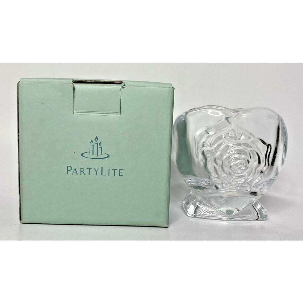PartyLite Roseheart Votive Candle Holder Rare Retired NIB P16B/P7526